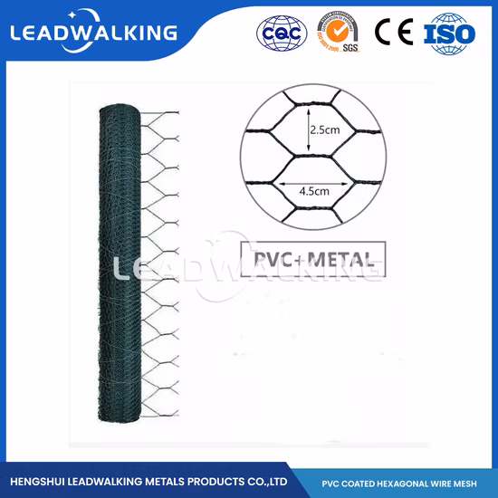 Tela metálica hexagonal galvanizada para jaulas de aves de corral, jardín y juegos infantiles